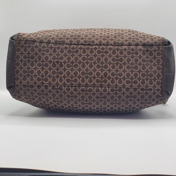 Women's Hallie Signature C fabric and Leather Shoulder Bag - Picture 7 of 11